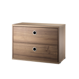 string system schrank mit schublade walnut 58/30