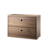 string system schrank mit schublade walnut 58/30