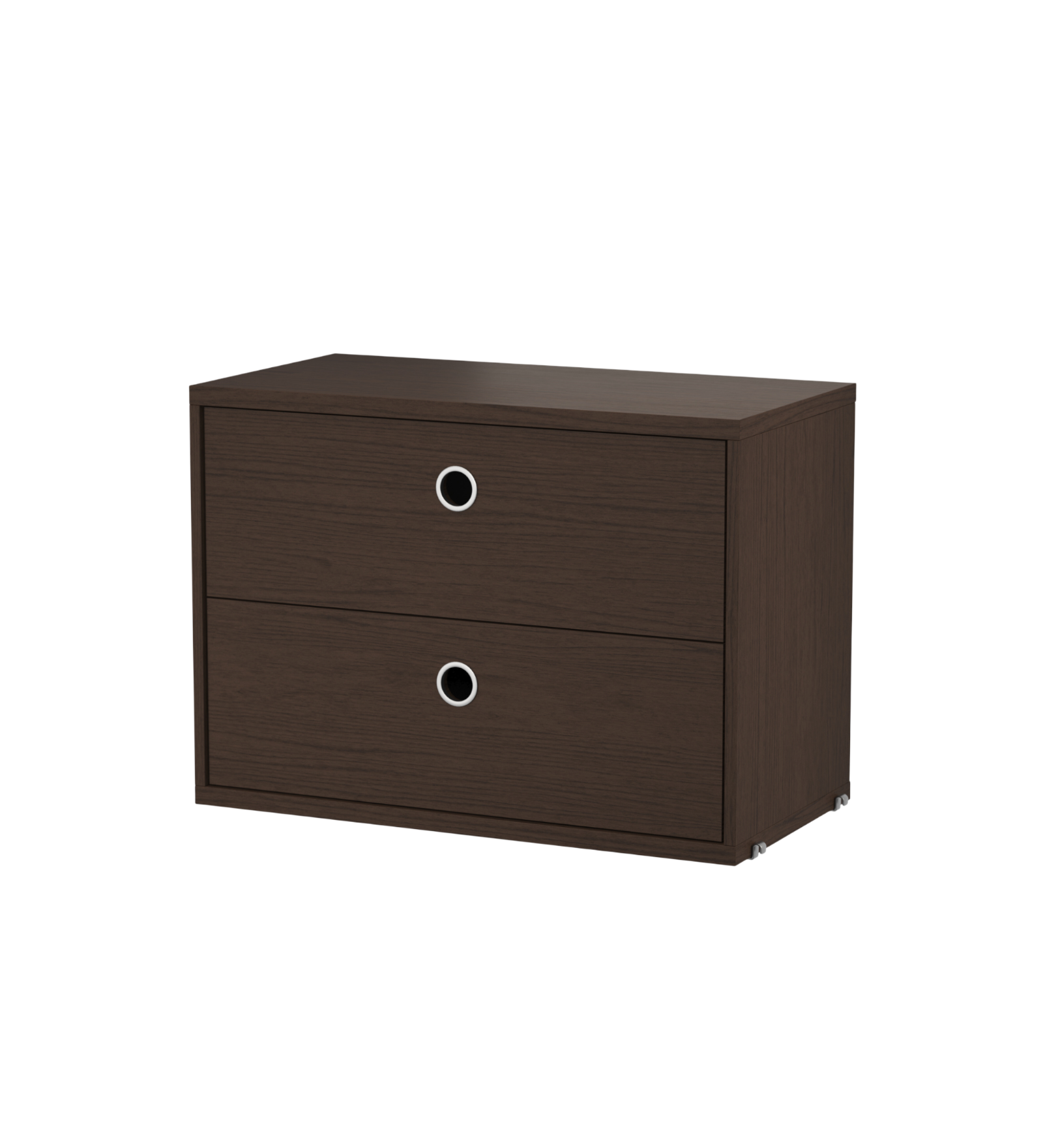 string system schrank mit schublade dark oak 58/30