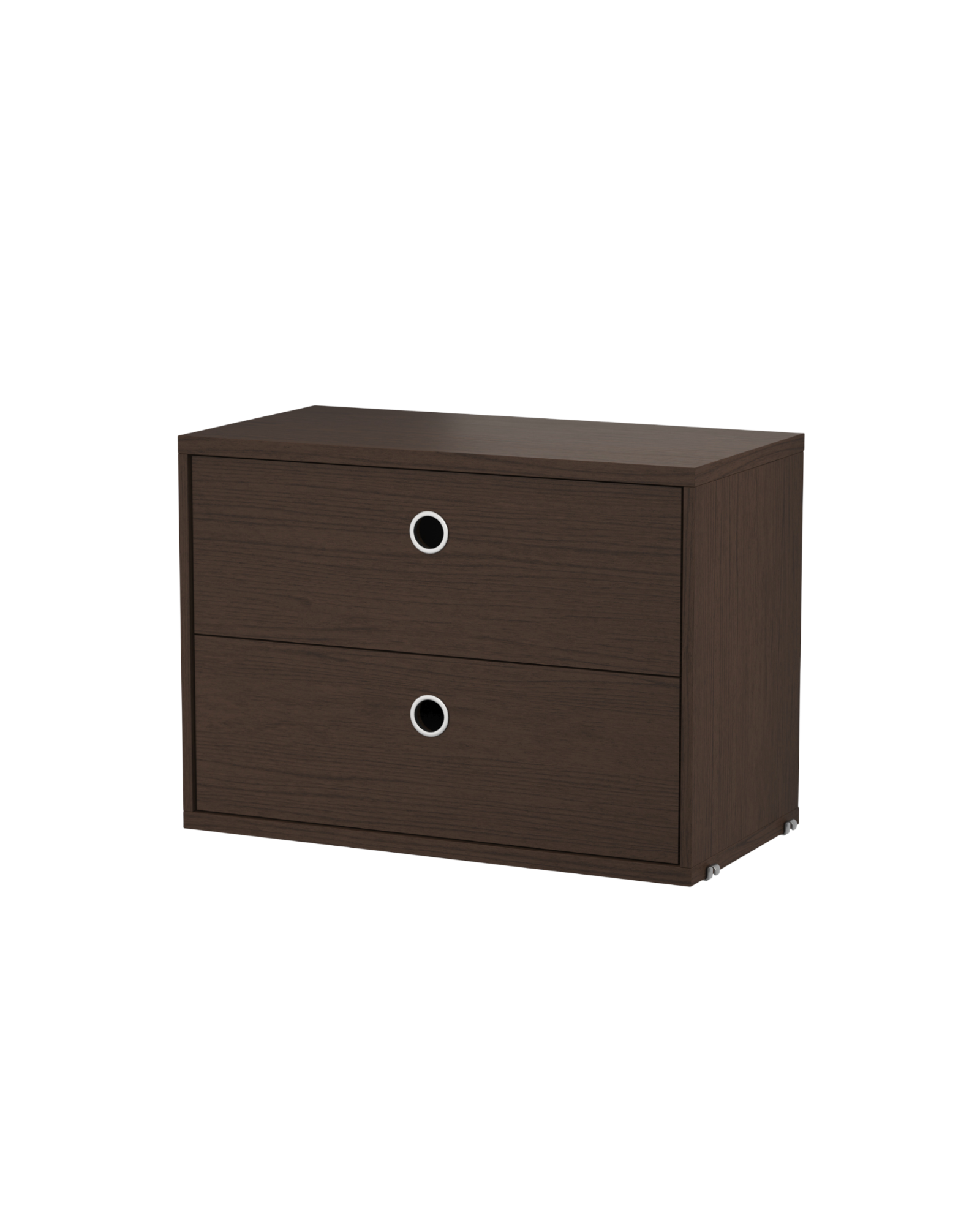 string system schrank mit schublade dark oak 58/30