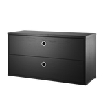 string system schrank mit schublade black stained ash 70/30