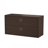 string system schrank mit schublade dark oak 70/30