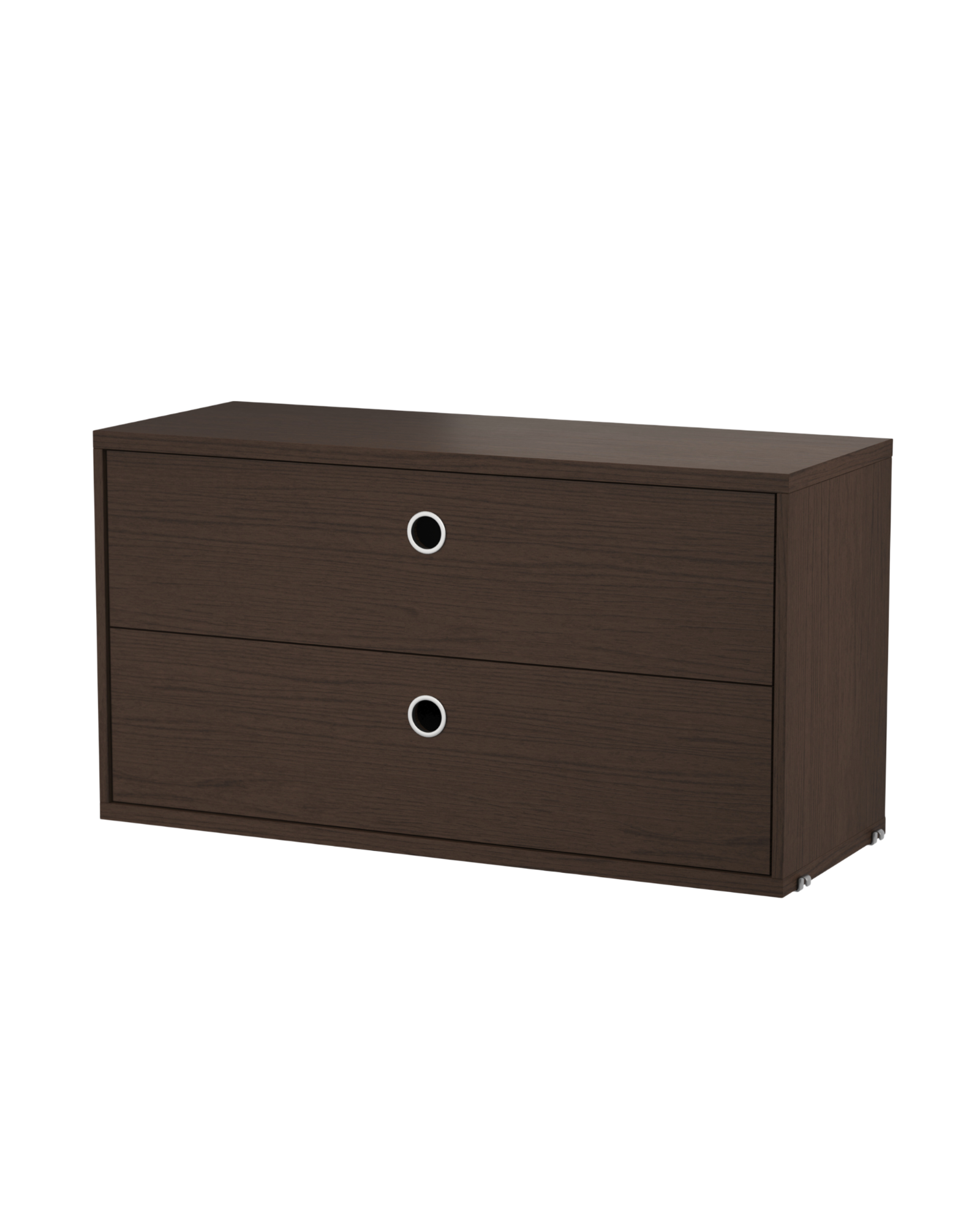 string system schrank mit schublade dark oak 70/30