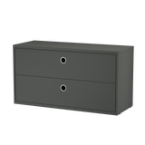 string system schrank mit schublade dark grey 70/30