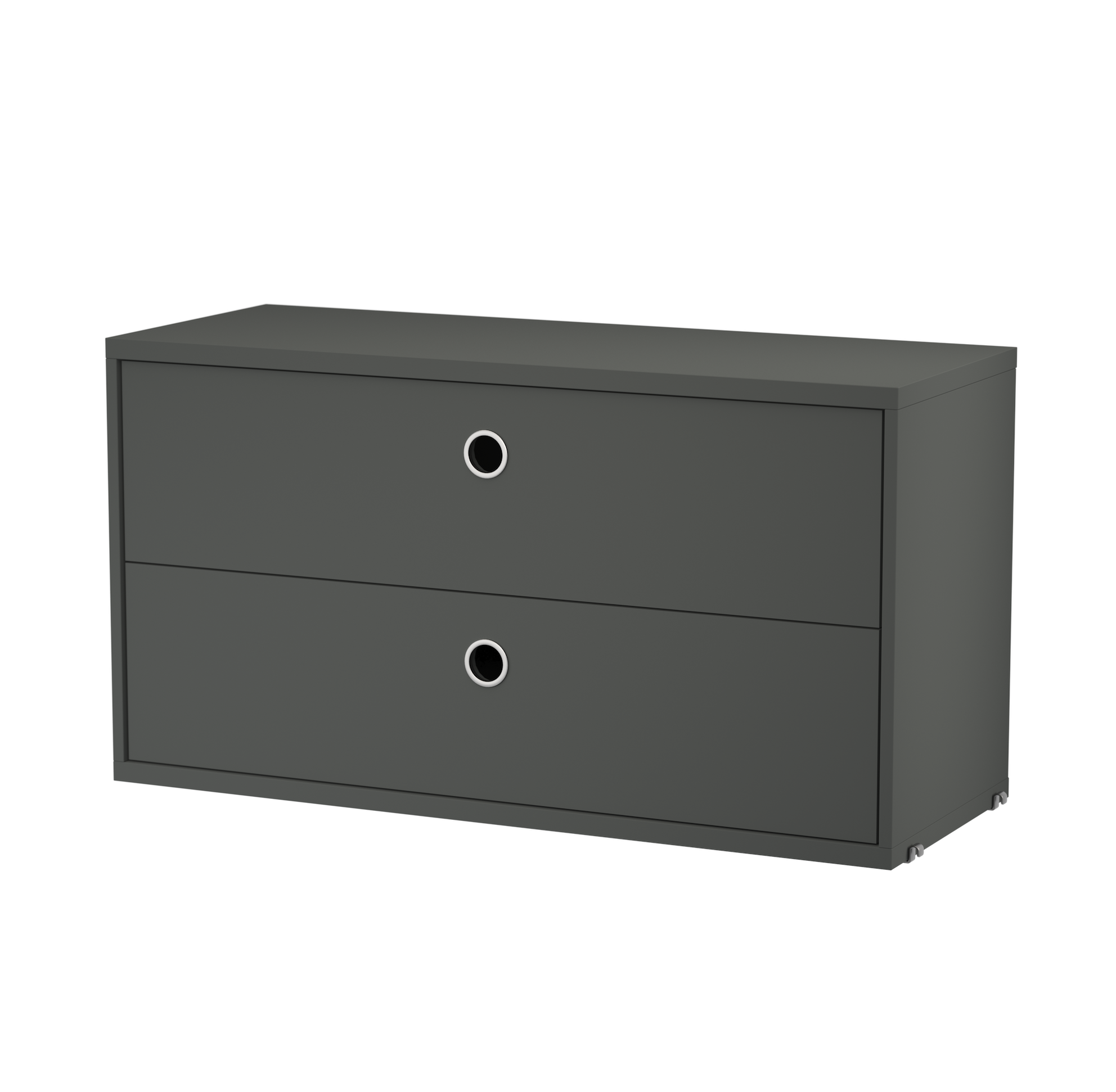 string system schrank mit schublade dark grey 70/30