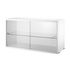 string system schrank mit glas-schiebetür white