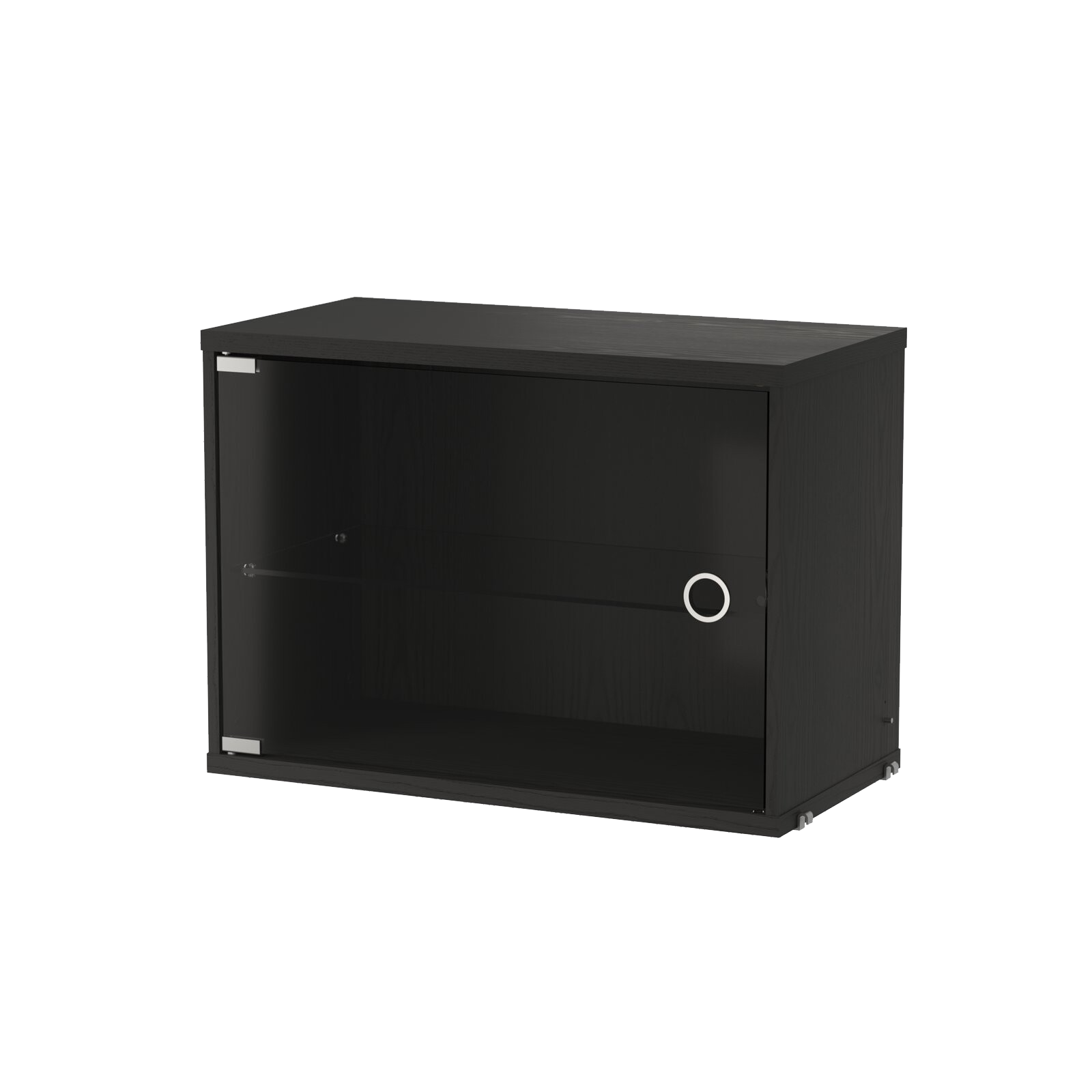 string system schrank mit schwingtür black stained ash
