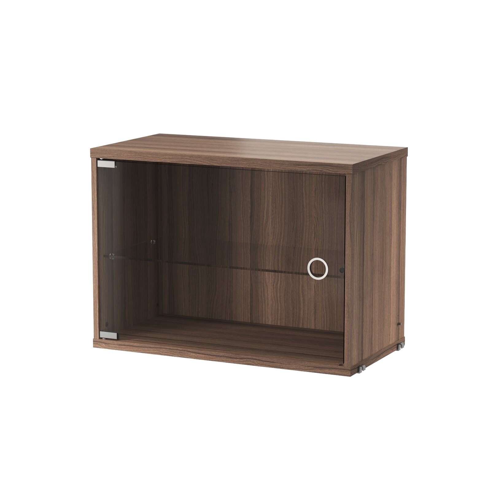 string system schrank mit schwingtür walnut