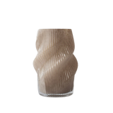 fano glass vase-grey brown 